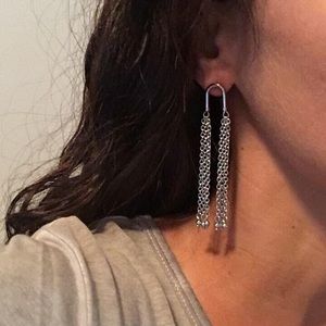 Chloe + Isabel silver tassel earrings